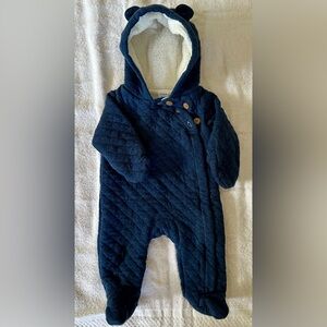 Carter's Dark Blue Quilted Footie